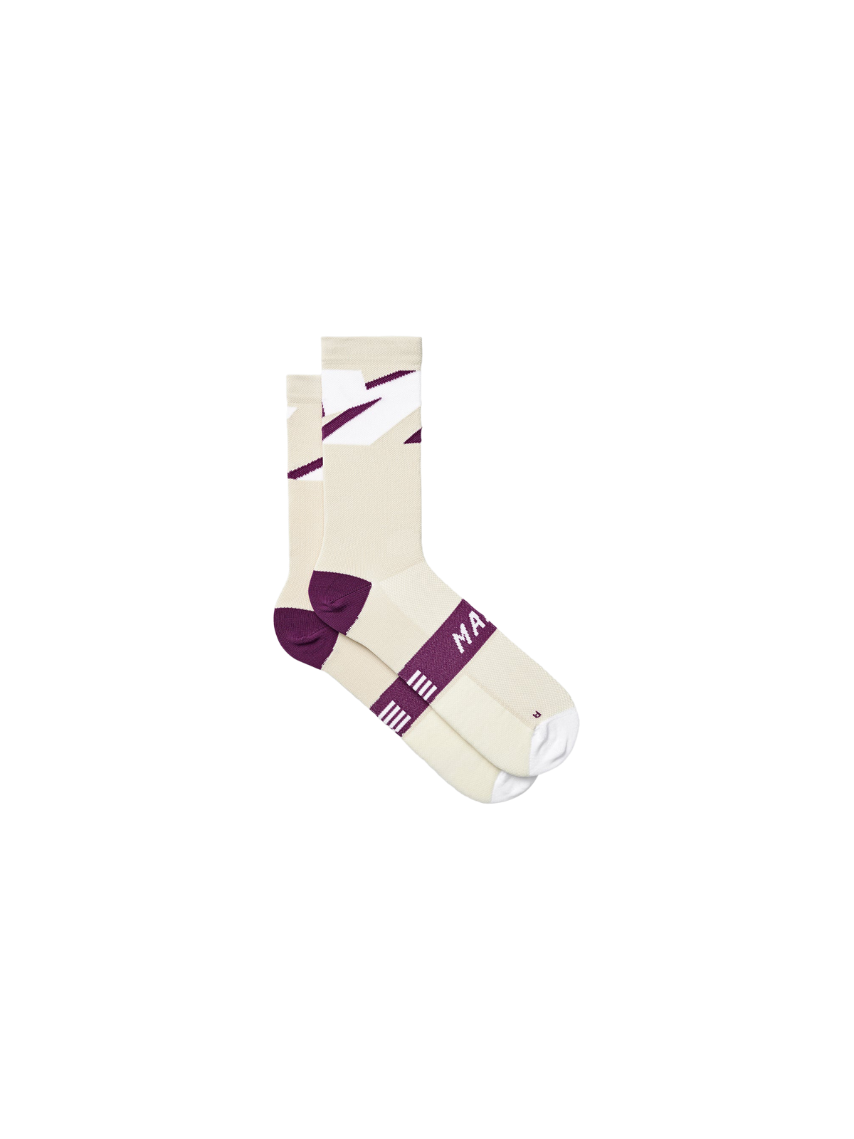 Calcetines MAAP Evolve 3D Sock en Flint, producto plano sobre fondo #Color_Flint