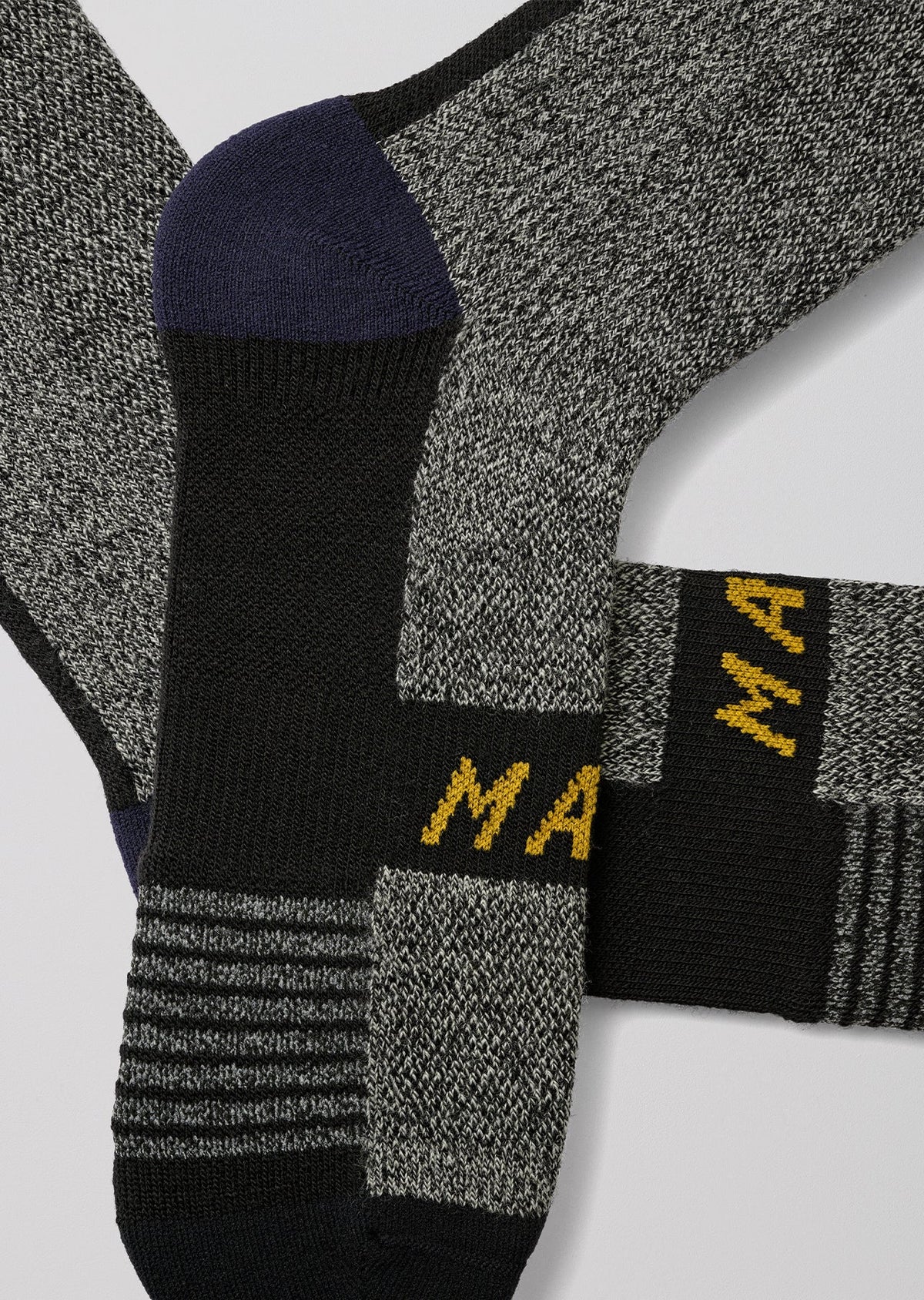 Calcetines MAAP Alt Road Merino Space Dye Sock en Black, vista alternativa #Color_Black