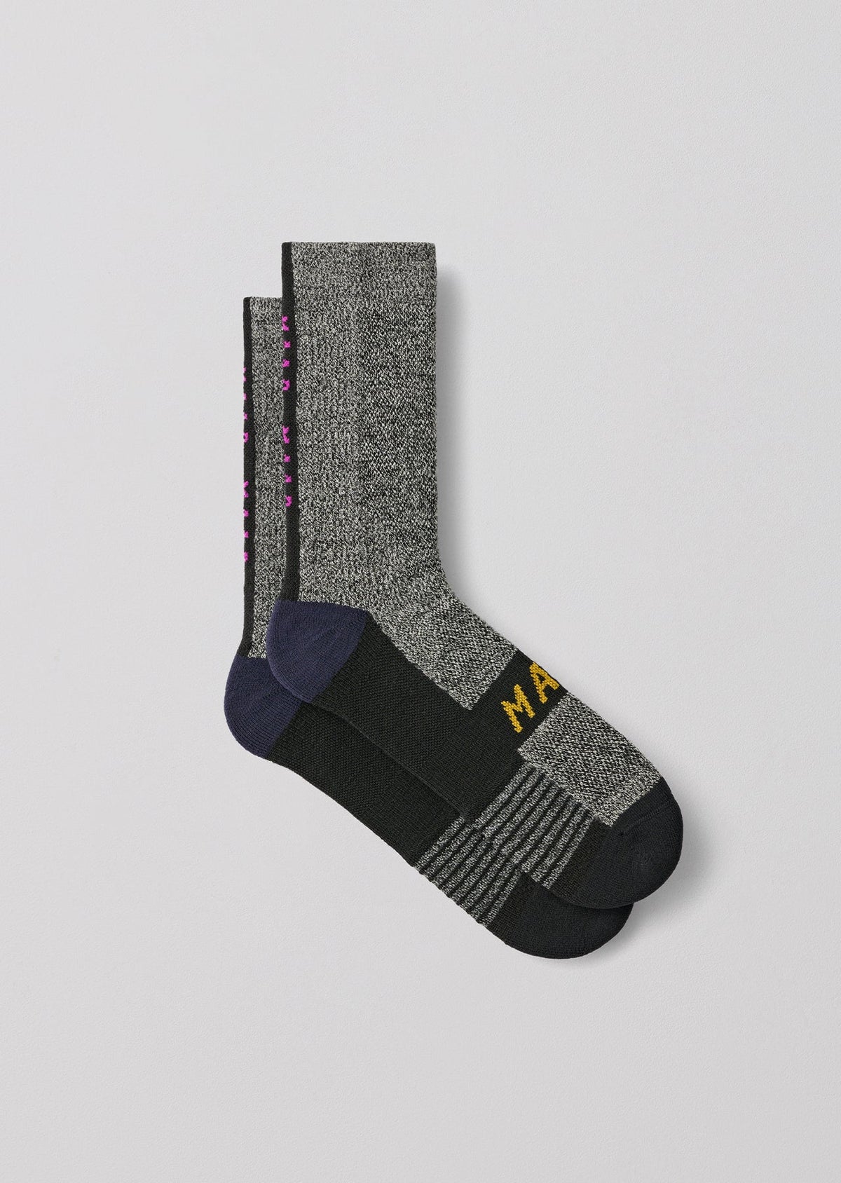 Calcetines MAAP Alt Road Merino Space Dye Sock en Black, imagen principal #Color_Black