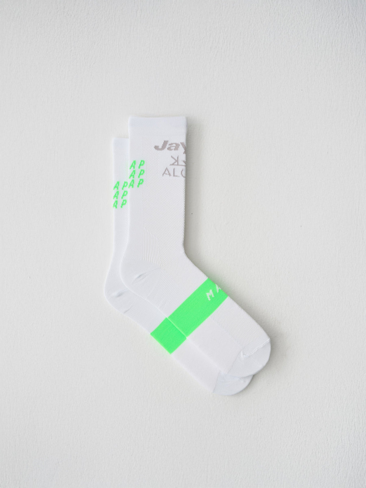 Calcetines MAAP WorldTour Sock en White/GreenEDGE, vista alternativa #Color_White/GreenEDGE
