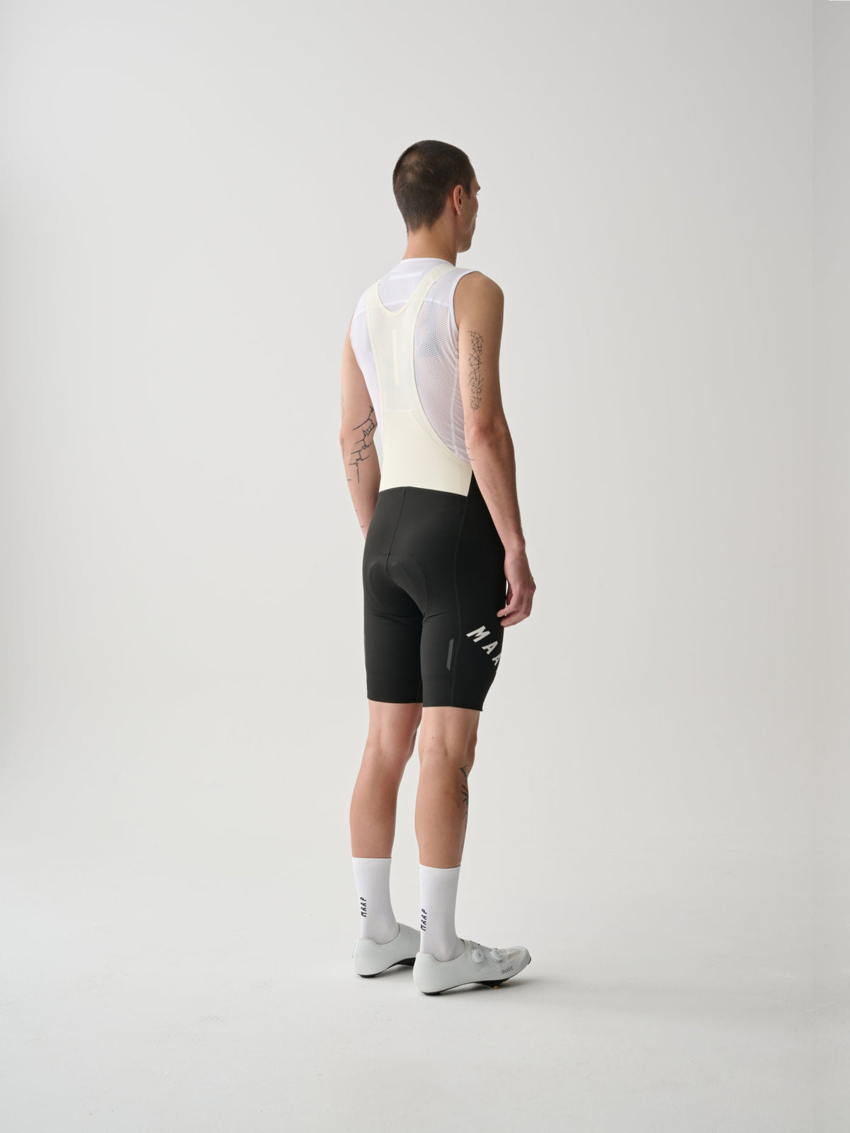 Culotte corto MAAP Aeon Bib Short en Black/White, vista de detalle #Color_Black/White