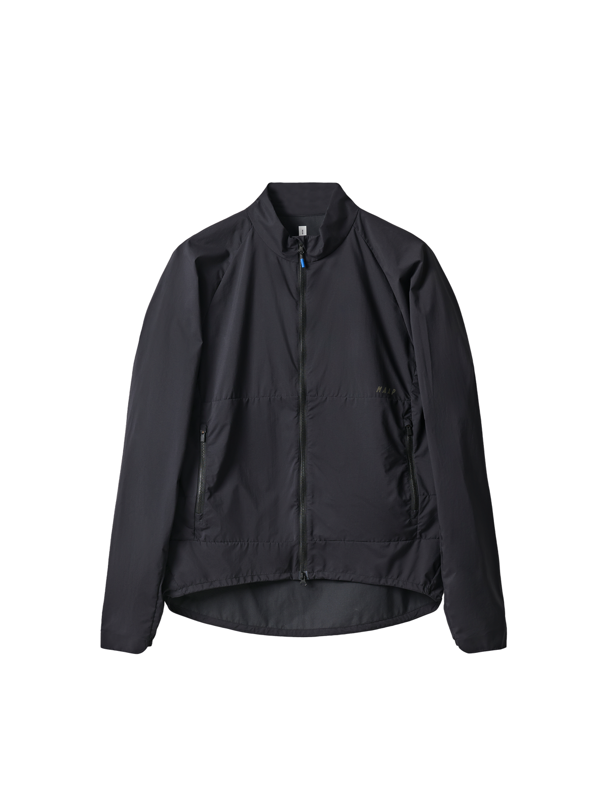 Cortavientos MAAP Alt Road Wind Jacket en Black, producto plano sobre fondo #Color_Black