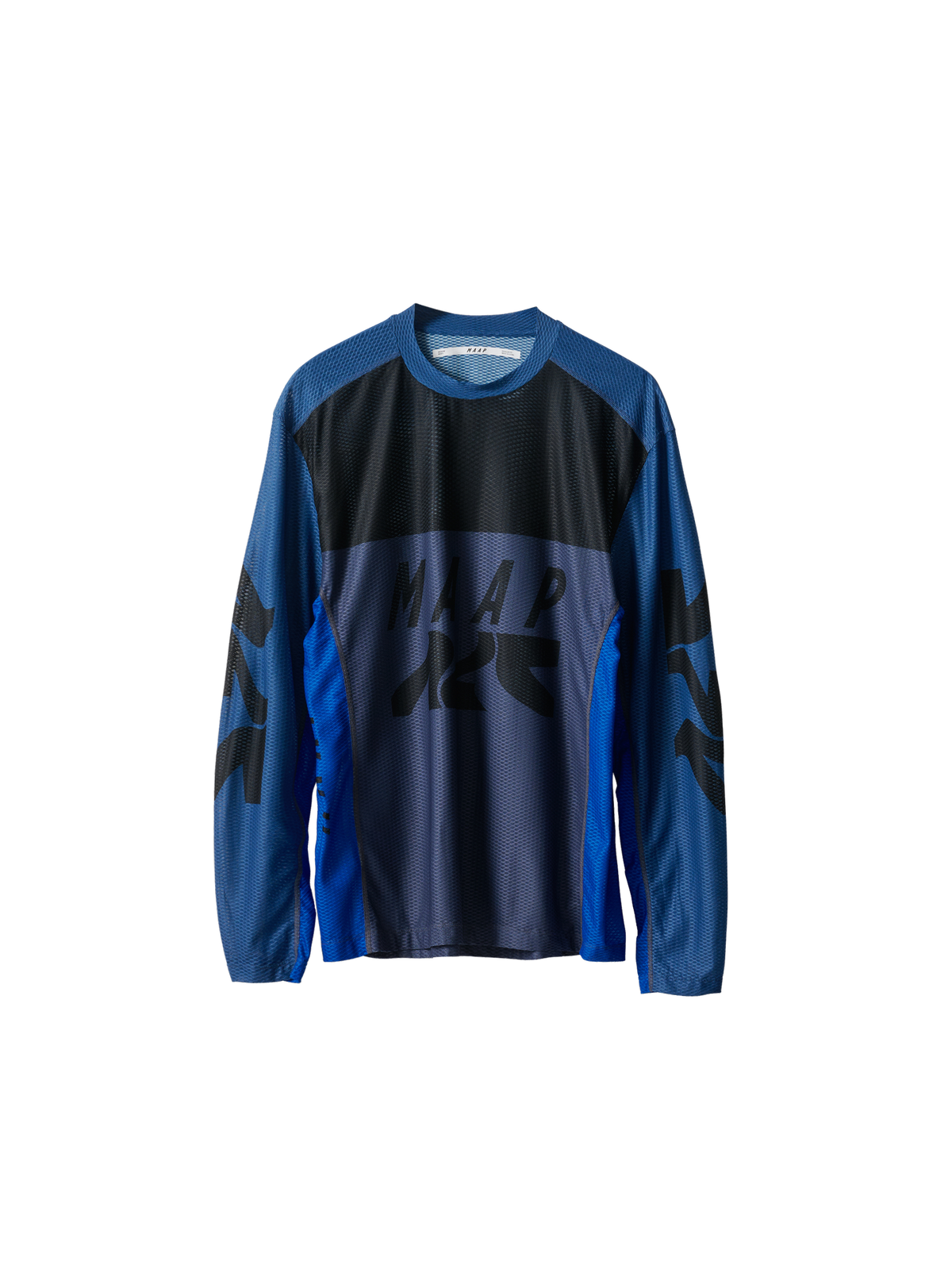 Camiseta Maap Alt Road Air Mesh LS Tee Mixed Blue producto plano #Color_Mixed Blue