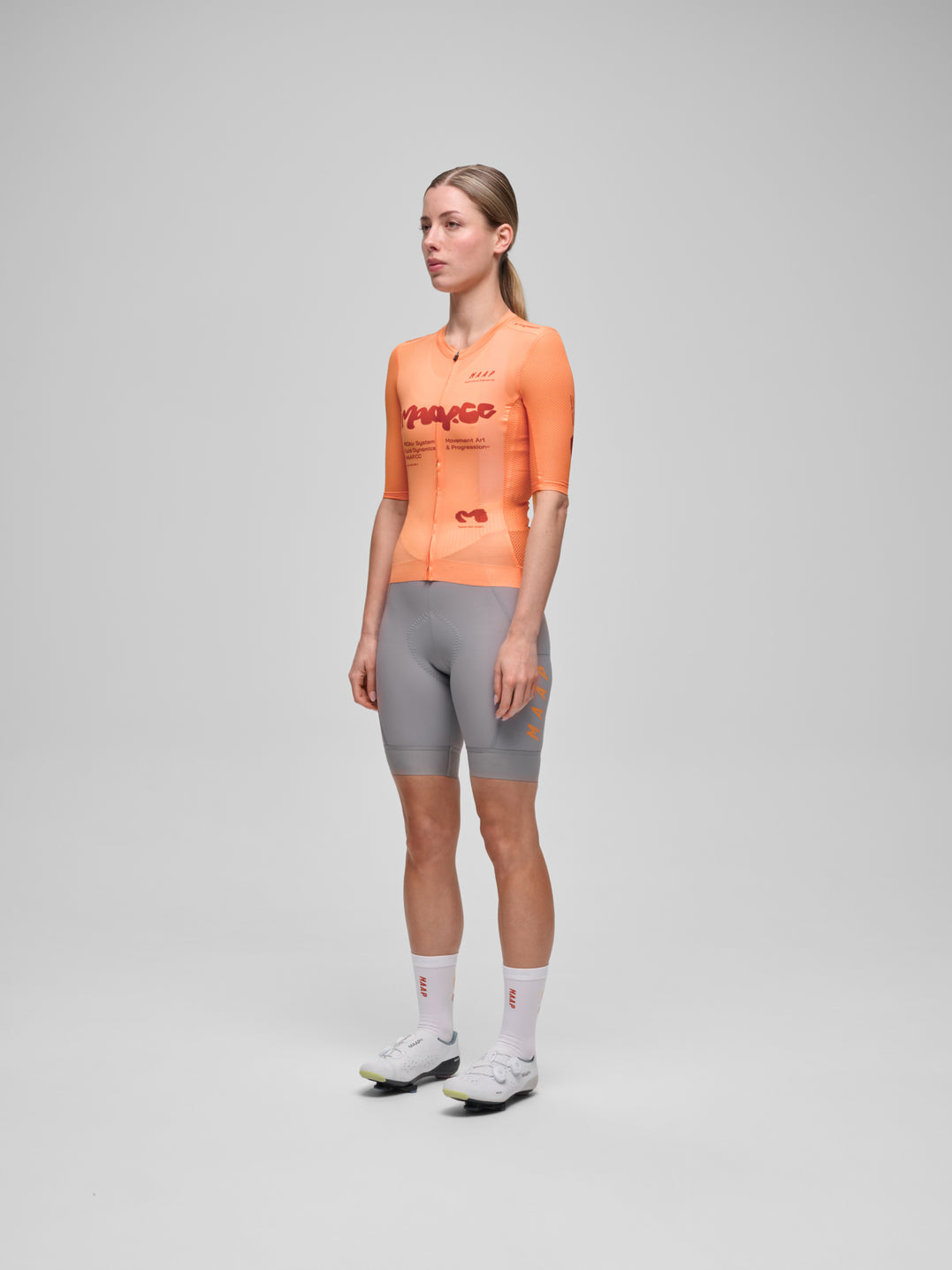 Culotte Corto Mujer Maap Strata Team Bib Evo Cargo Gris detalle #Color_Gris