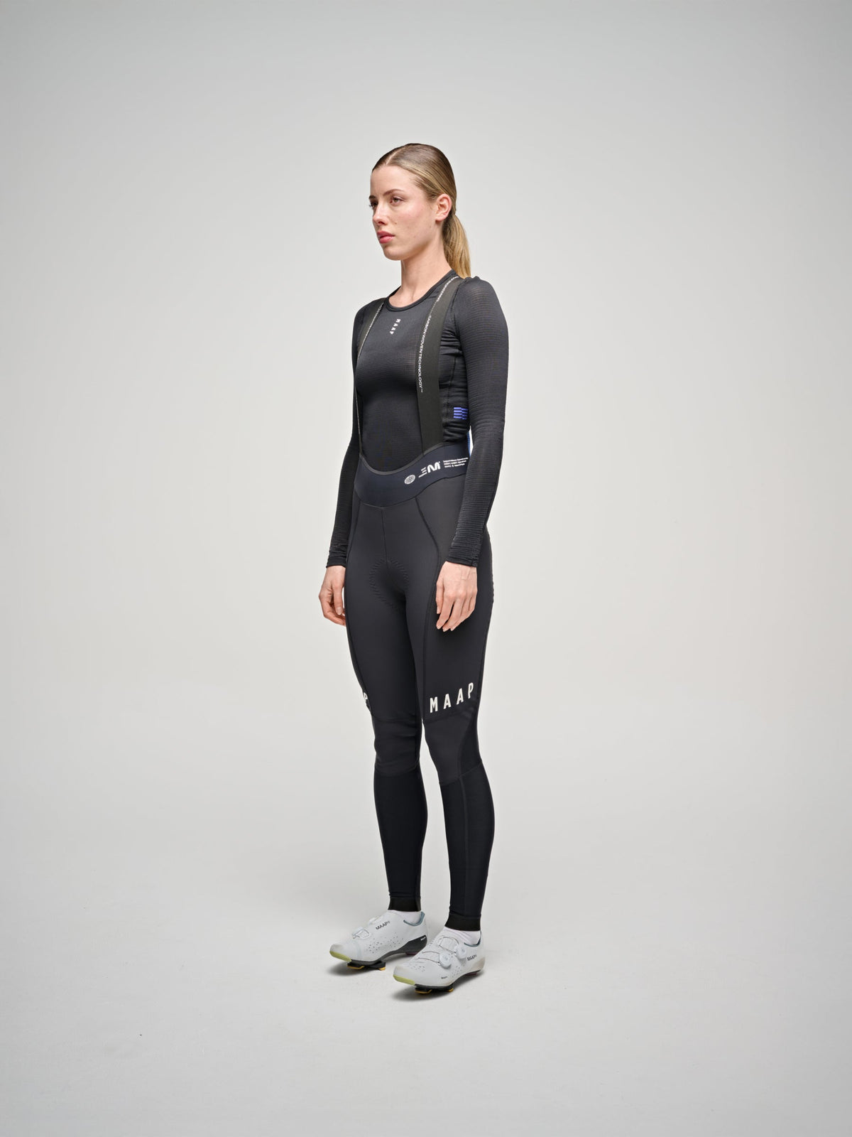 Culotte largo de mujer MAAP Apex Deep Winter Tight 2.0 en Black, imagen principal #Color_Black