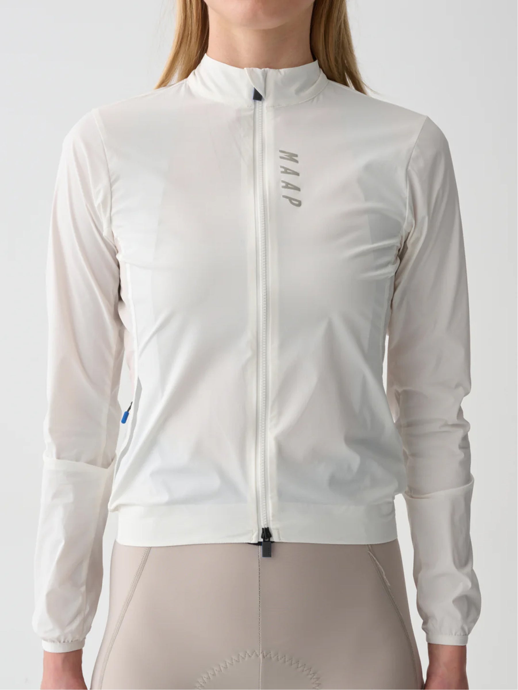 Cortavientos de mujer MAAP Team Flow Jacket en Optic White, vista alternativa #Color_Optic White