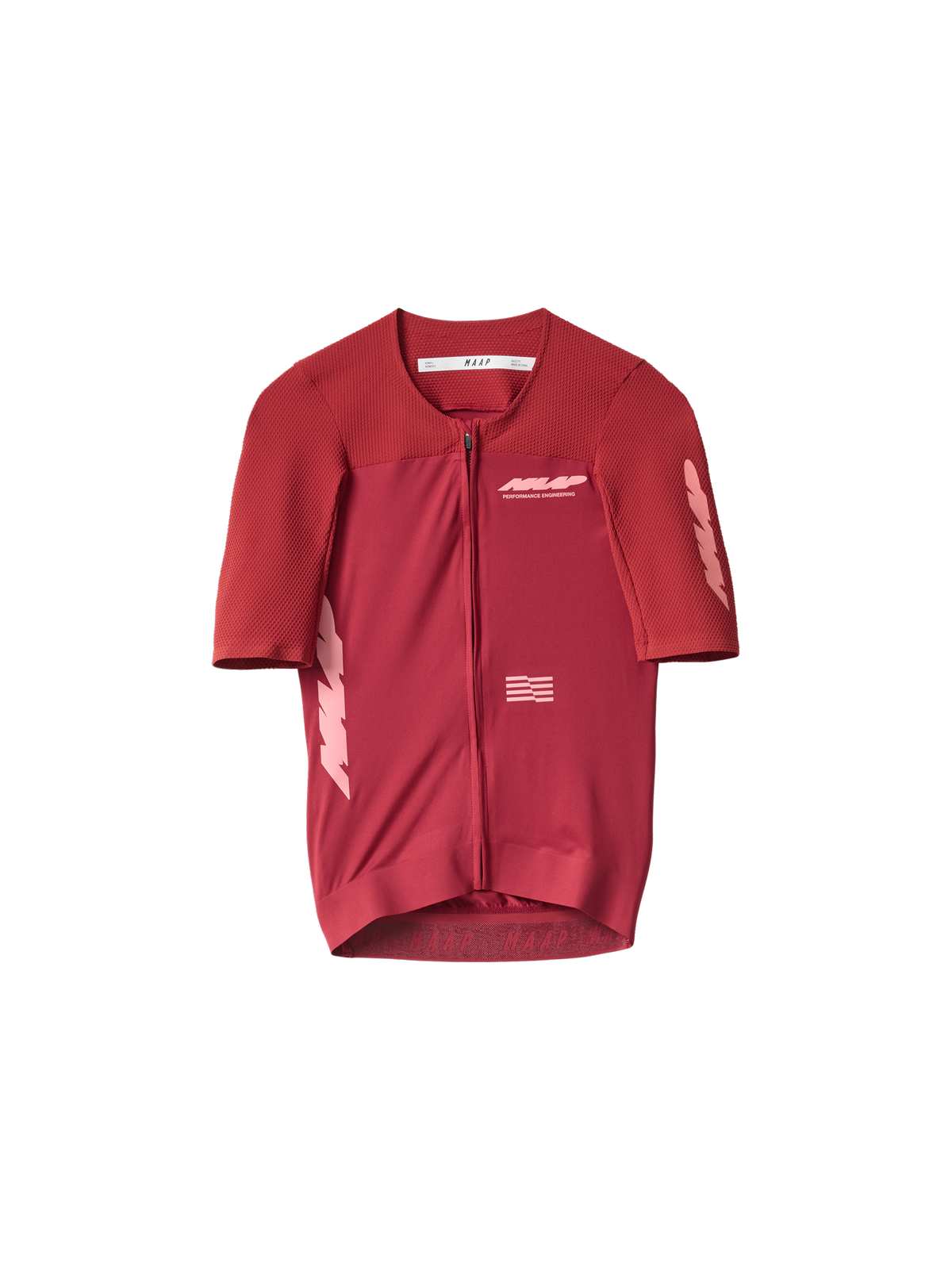 Maillot de mujer MAAP Eclipse Pro Race Jersey en Crimson, producto plano sobre fondo #Color_Crimson