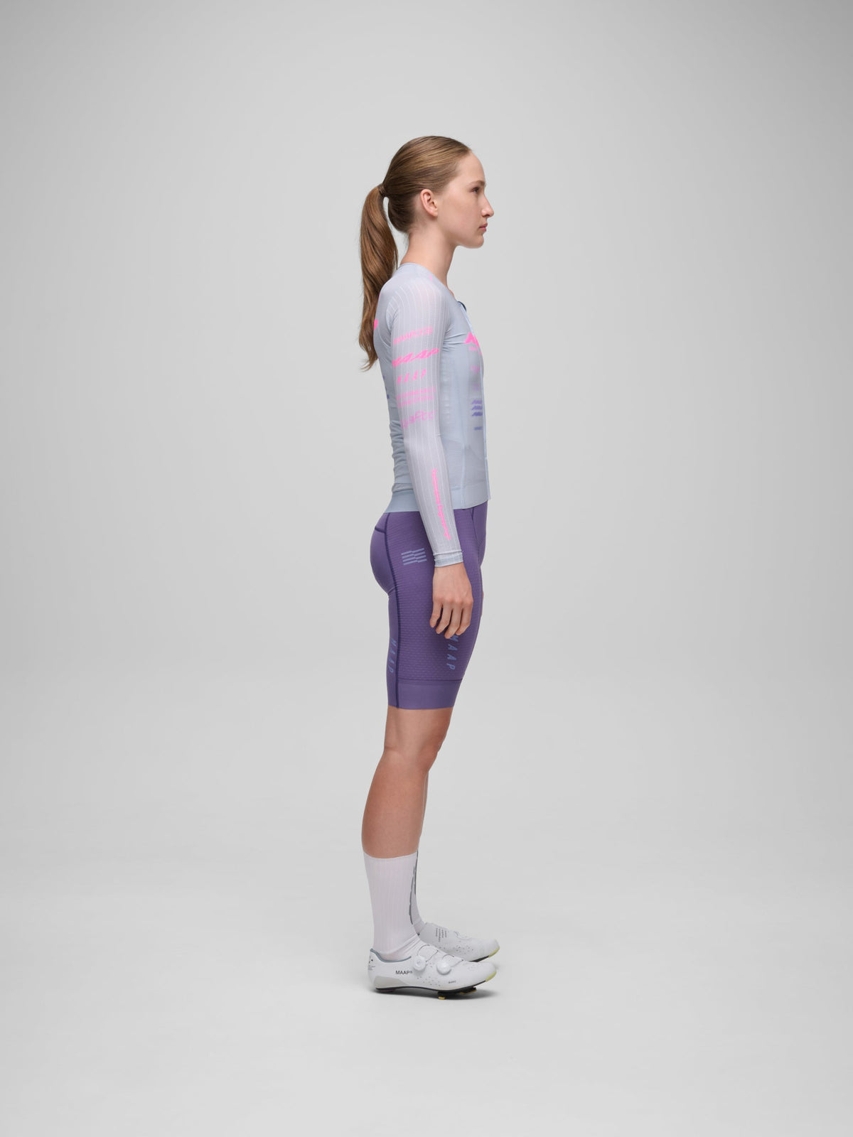 Maillot de mujer MAAP Beta Pro Aero LS Jersey en Xenon Purple, vista alternativa #Color_Xenon Purple