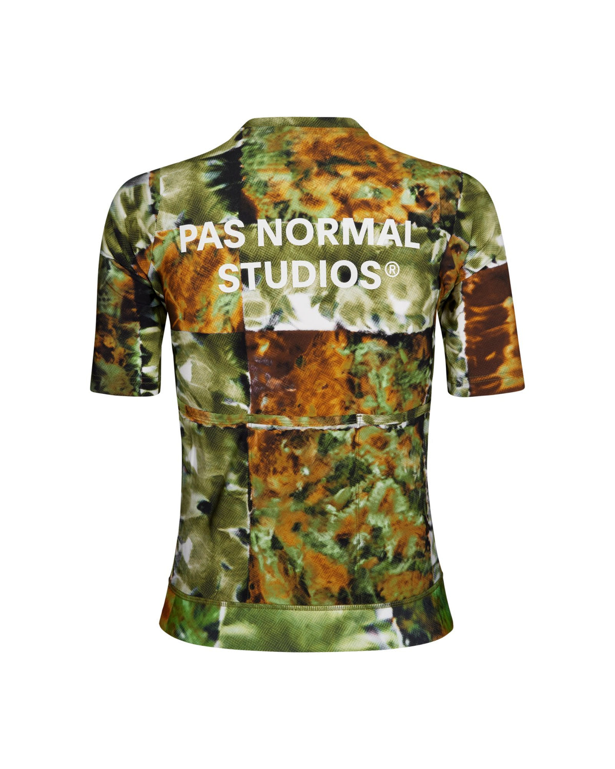 Maillot corto de mujer Pas Normal Studios Essential en Kaleidoscope Green, vista trasera #Color_Kaleidoscope Green