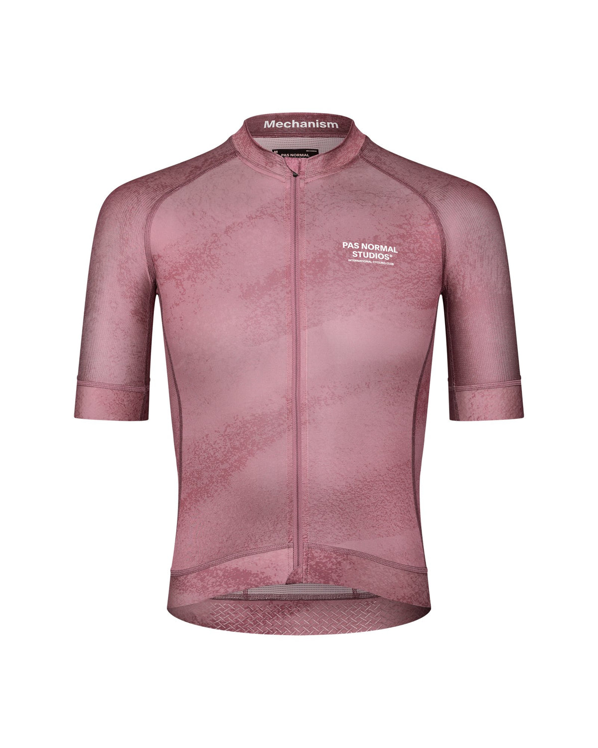 Maillot Corto Pas Normal Studios Mechanism en AOP Dark Mauve, producto plano sobre fondo #Color_AOP Dark Mauve