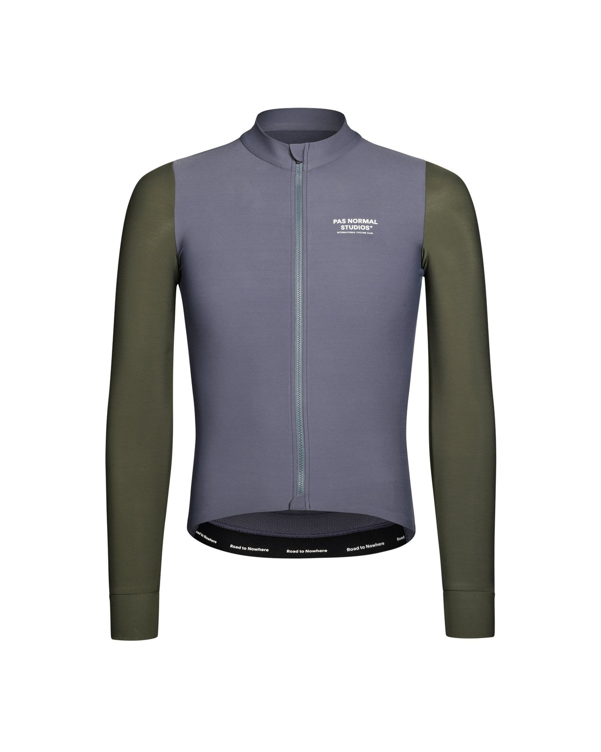 Maillot Largo Pas Normal Studios Mechanism en Steel / Dark Olive, vista frontal #Color_Steel / Dark Olive