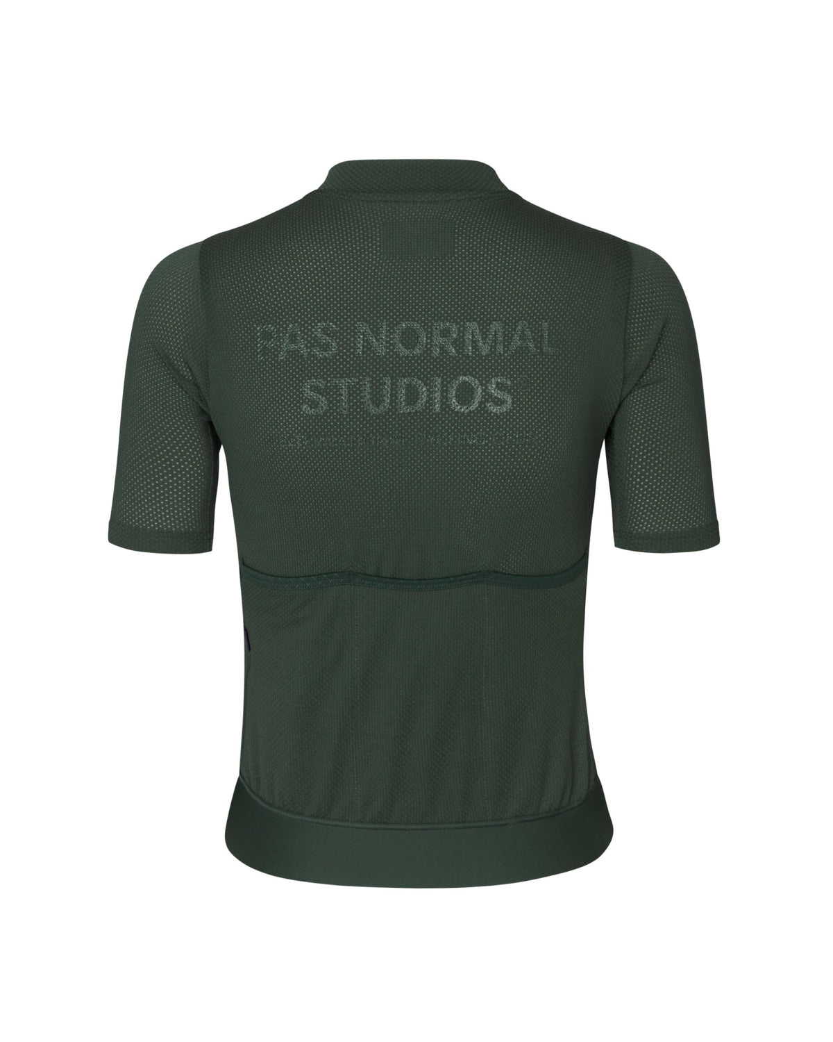 Maillot Pas Normal Studios Solitude Mesh en Dark Green, vista trasera de estudio #Color_Dark Green