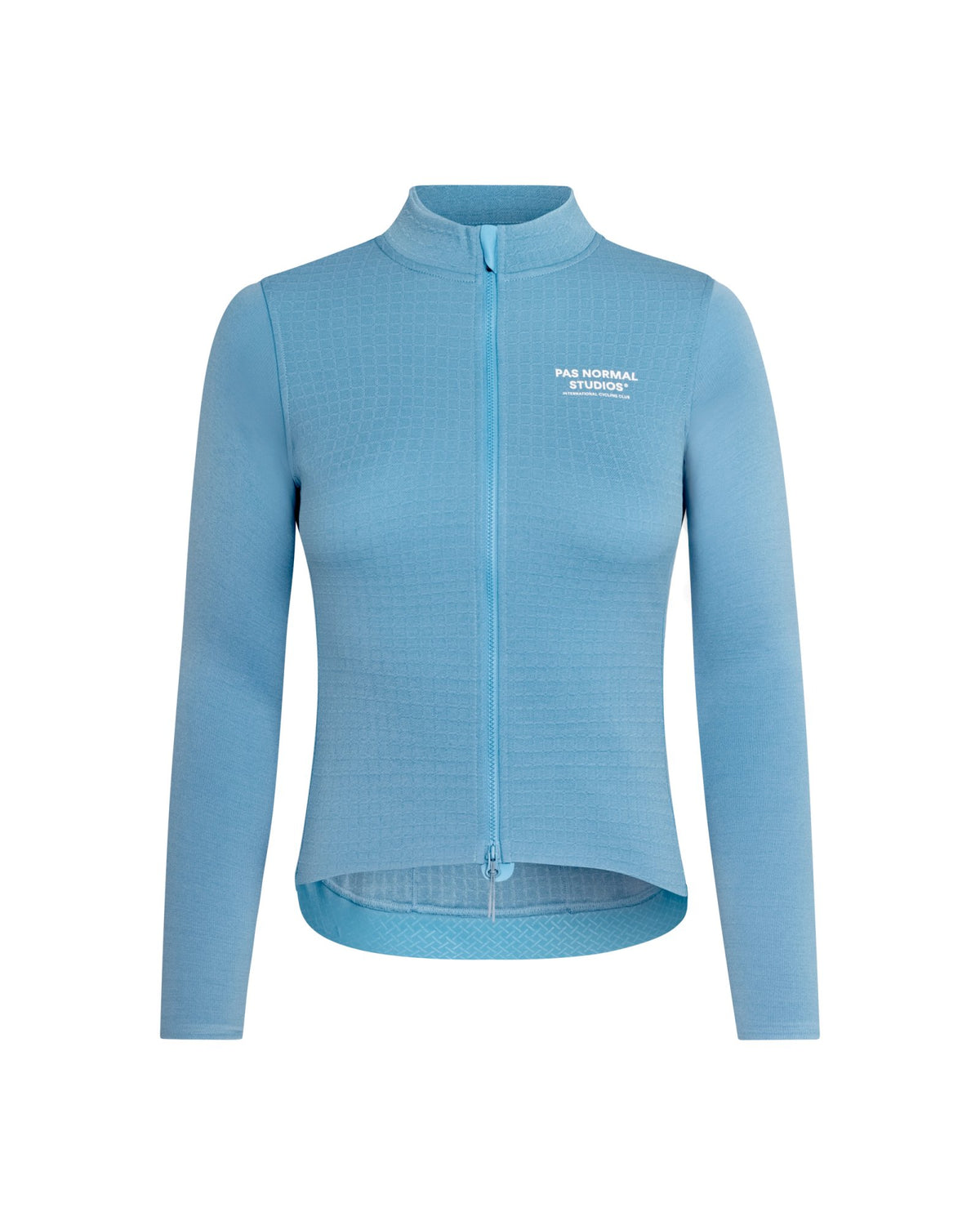 Maillot largo de mujer Pas Normal Studios Escapism Wool en Sky Blue, vista frontal #Color_Sky Blue