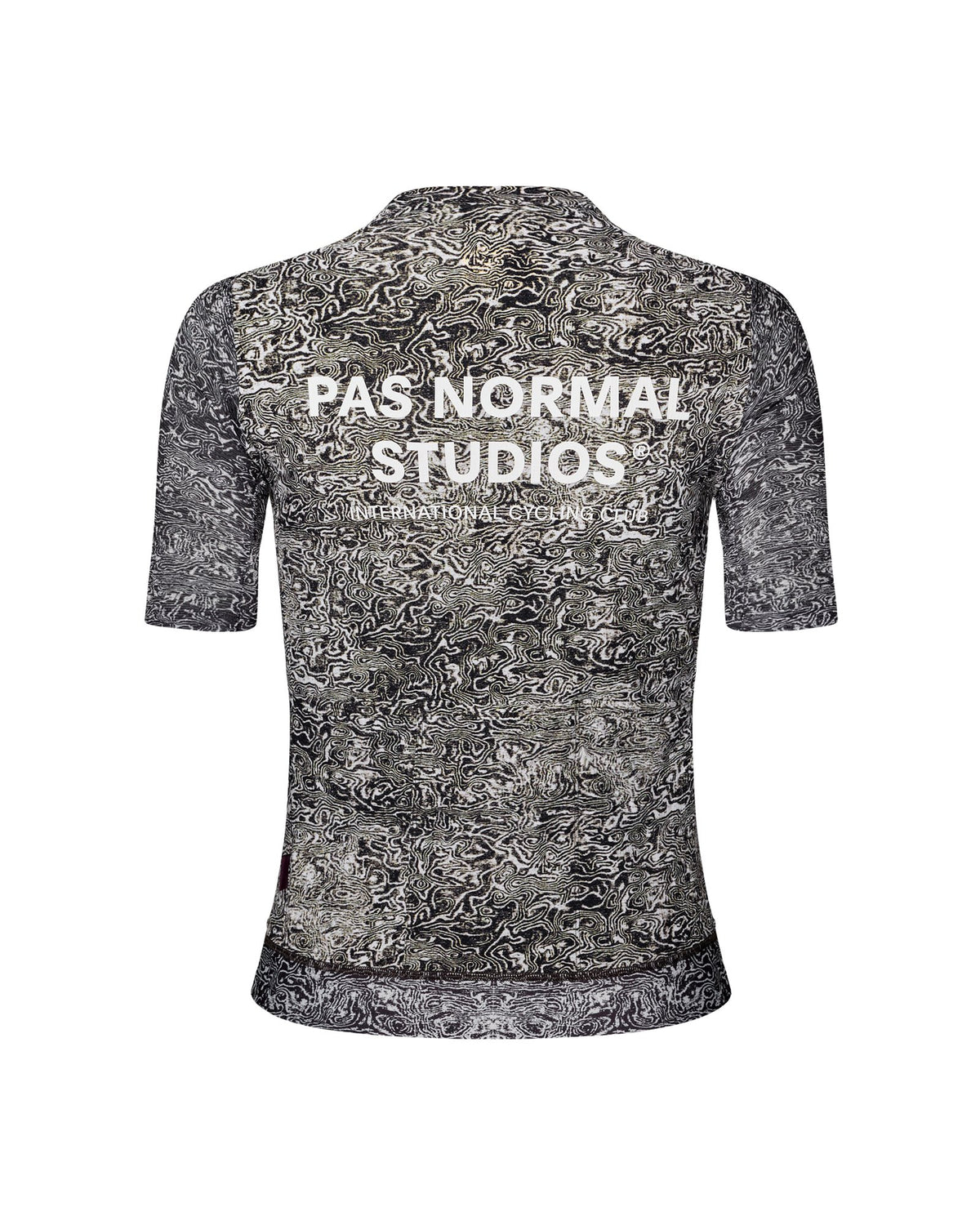 Maillot corto de mujer Pas Normal Studios Essential Light en AOP Grain Off White, vista trasera #Color_AOP Grain Off White