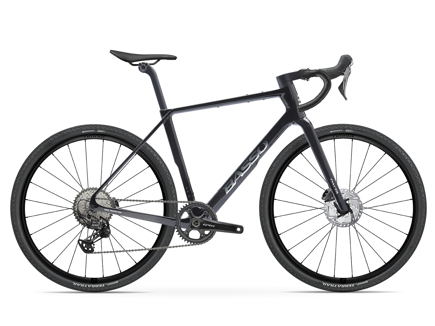 Bicicleta Basso Palta III Shimano GRX 820 1x12 con ruedas Microtech Omnia en color Carbon Chrome