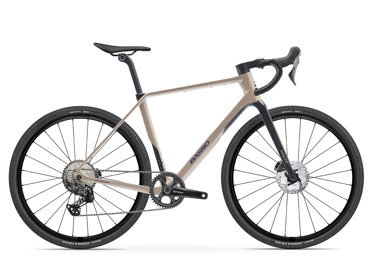 Bicicleta Basso Palta III Shimano GRX 820 1x12 con ruedas Microtech Omnia en color Purple Dust