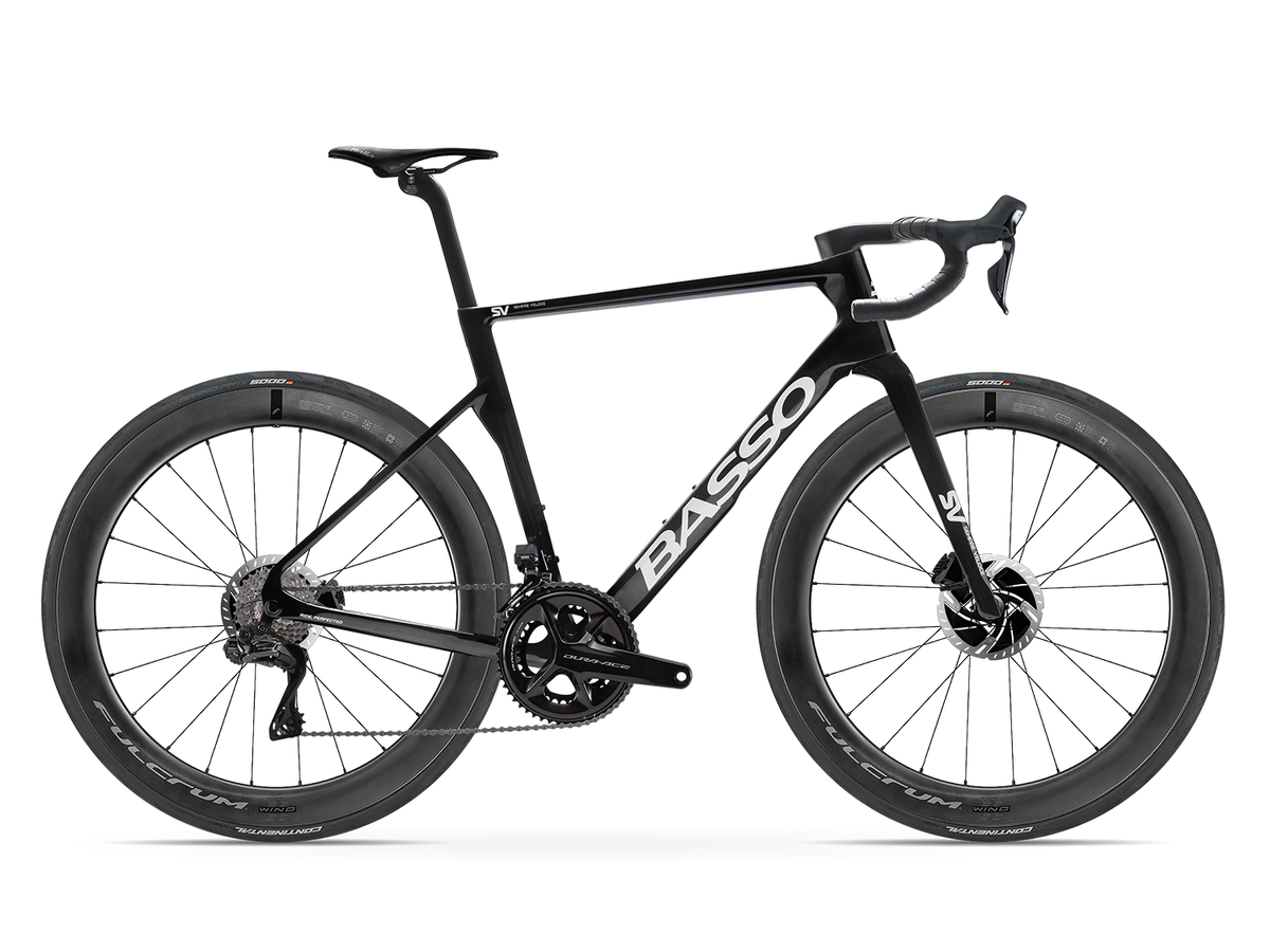 Bicicleta Basso SV Shimano Dura-Ace Di2 con ruedas Fulcrum Wind 57 — color Pure Black