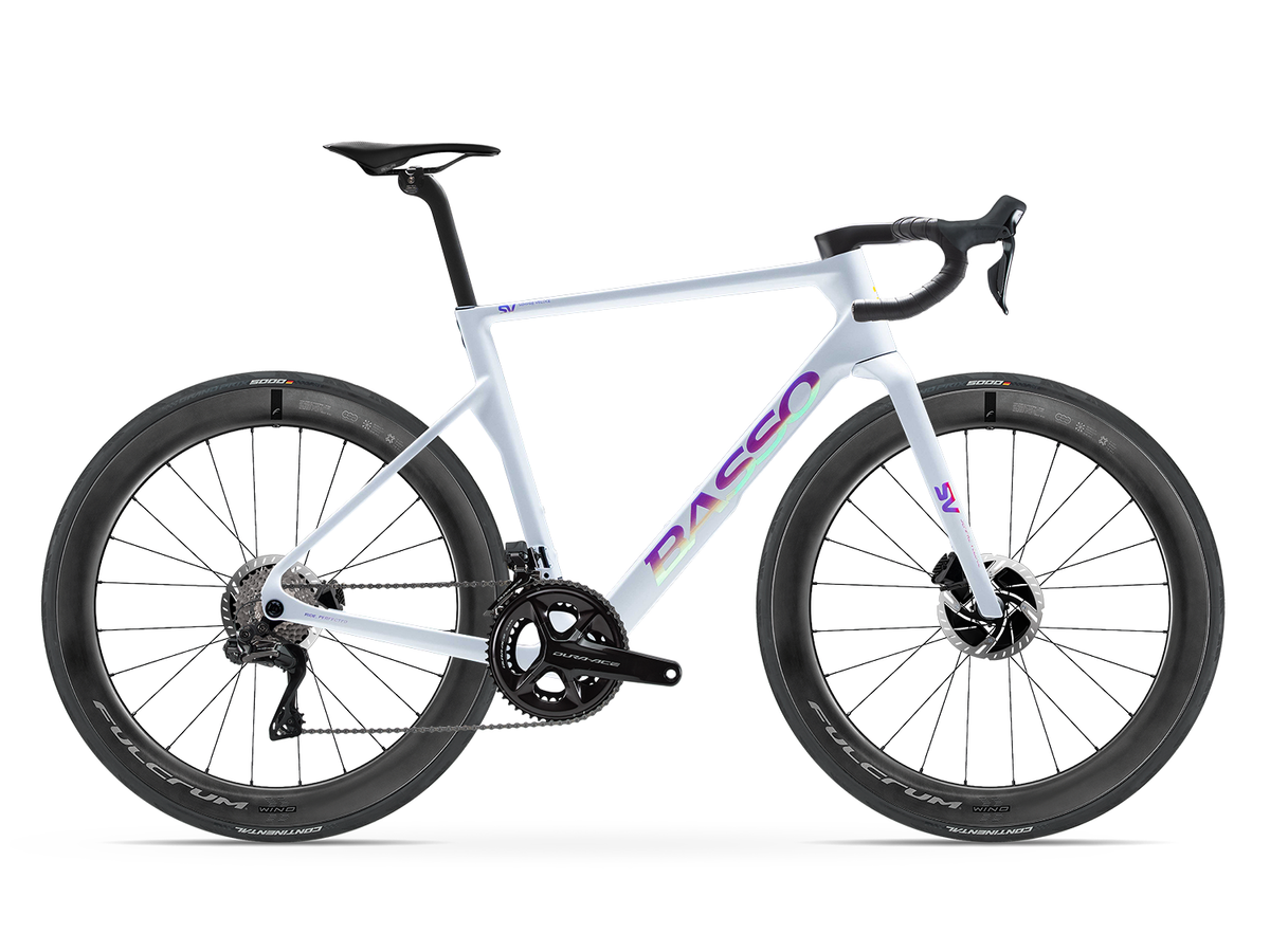 Bicicleta Basso SV Shimano Dura-Ace Di2 con ruedas Fulcrum Wind 57 — color Zenith White