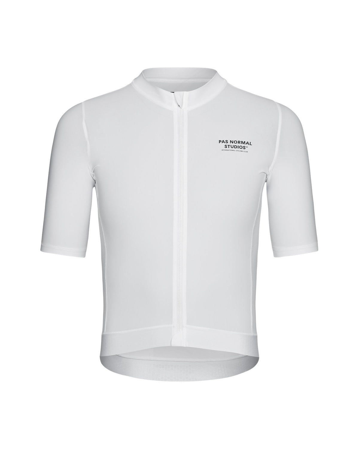 Maillot Corto Pas Normal Studios Essential en White, producto plano sobre fondo #Color_White
