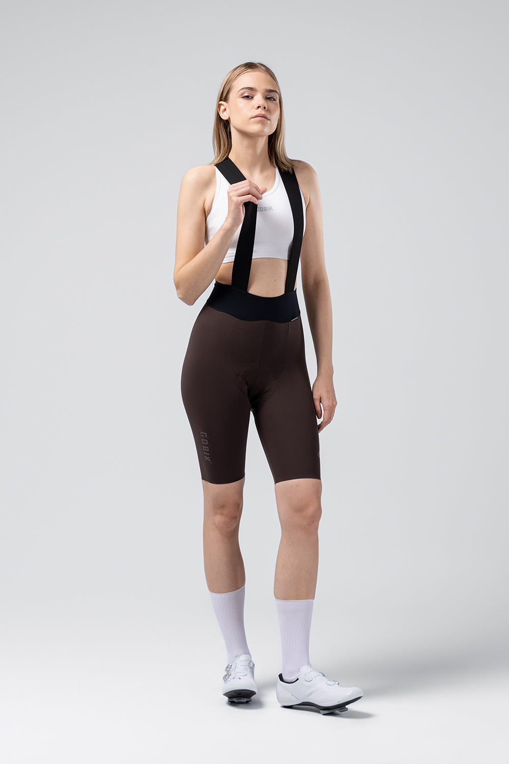 Culotte Corto Mujer Gobik X en Root, vista frontal sobre modelo #Color_Root