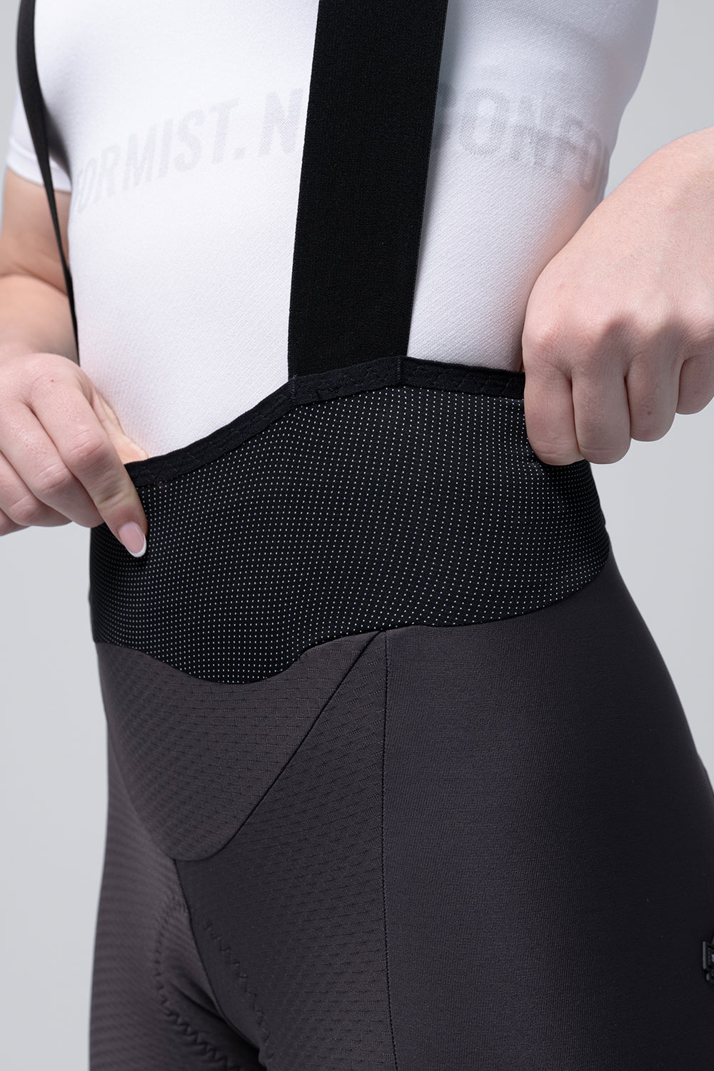 Culotte Largo Mujer Gobik Grit en Havana, detalle del panel de cintura de rejilla #Color_Havana