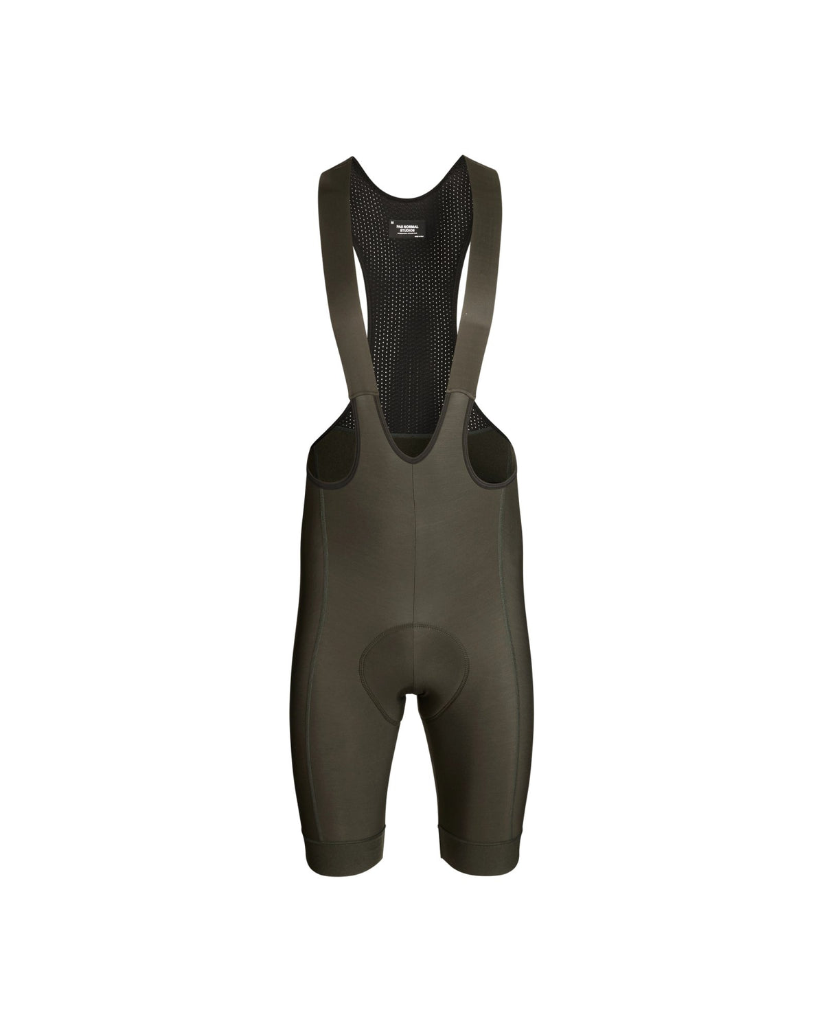 Culotte corto Pas Normal Studios Essential Thermal en Dark Olive, vista frontal de estudio #Color_Dark Olive