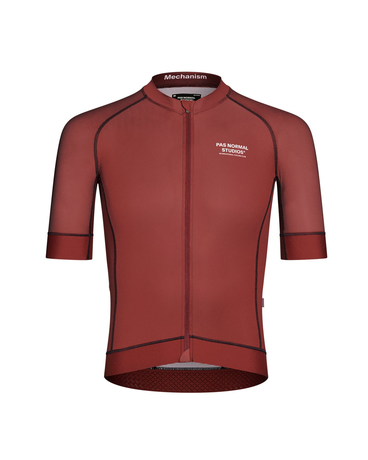 Maillot Corto Pas Normal Studios Mechanism en Maroon, producto plano sobre fondo #Color_Maroon