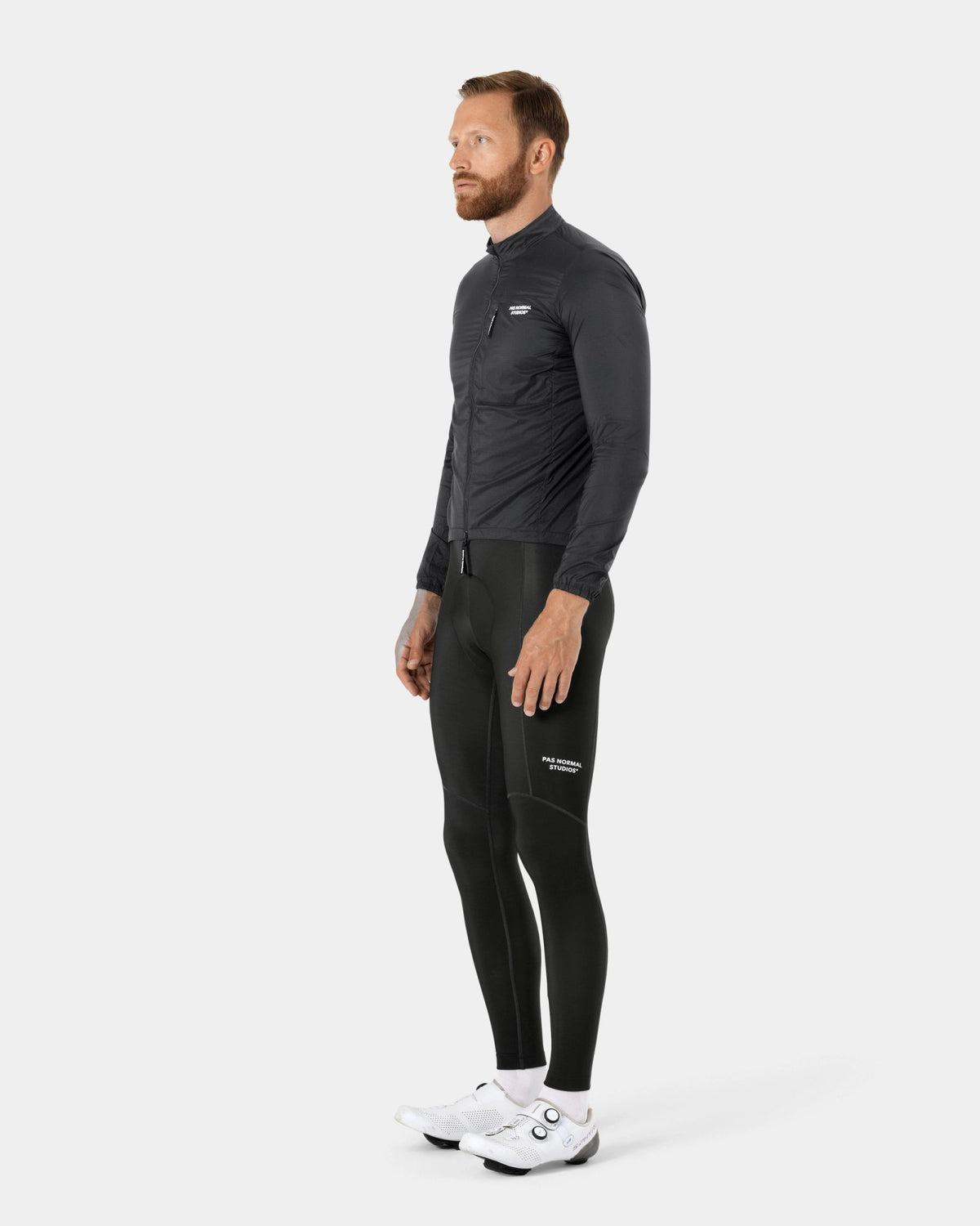 Culotte largo Pas Normal Studios Essential Thermal en Black, llevado por el modelo, vista frontal #Color_Black