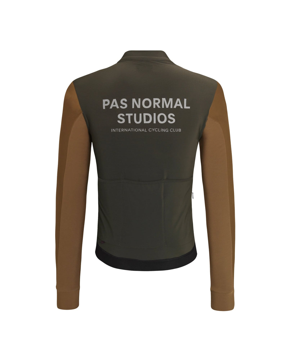 Maillot largo térmico Pas Normal Studios Mechanism Thermal en Dark Olive / Army Brown, vista trasera #Color_Dark Olive / Army Brown