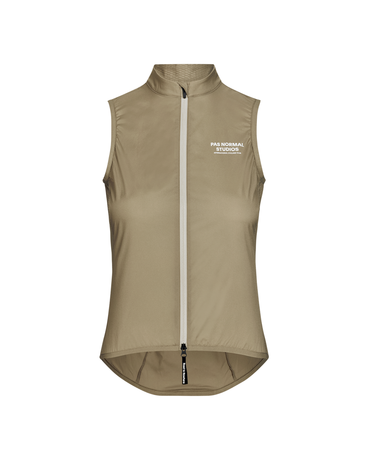 Chaleco Mujer Pas Normal Studios Mechanism Stow Away, vista frontal, color Beige #Color_Beige
