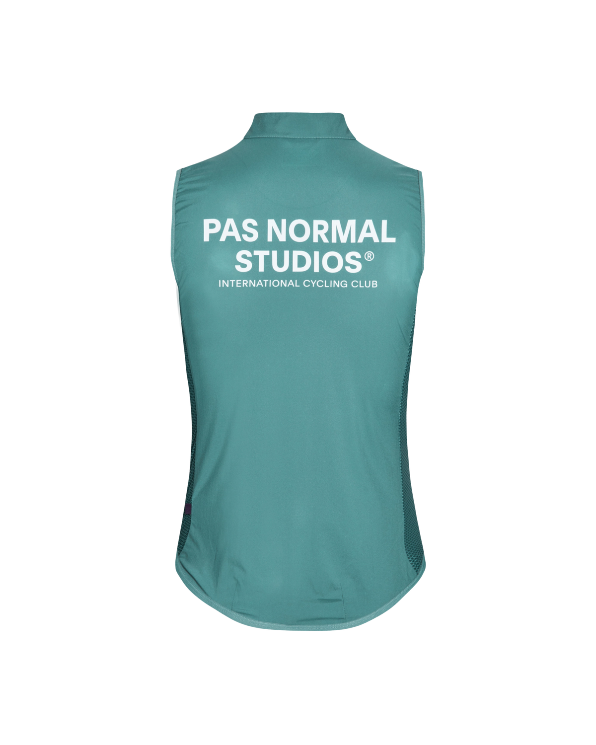 Chaleco Mujer Pas Normal Studios Mechanism Stow Away, vista trasera, color Grey Teal #Color_Grey Teal