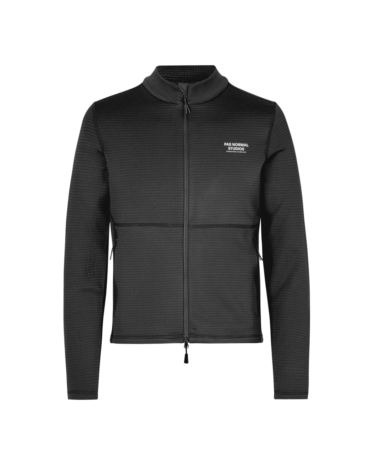 Chaqueta de forro polar Pas Normal Studios Escapism Performance Fleece en Black, vista frontal #Color_Black