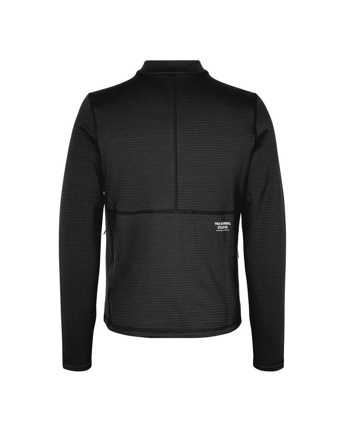 Chaqueta de forro polar Pas Normal Studios Escapism Performance Fleece en Black, vista trasera #Color_Black