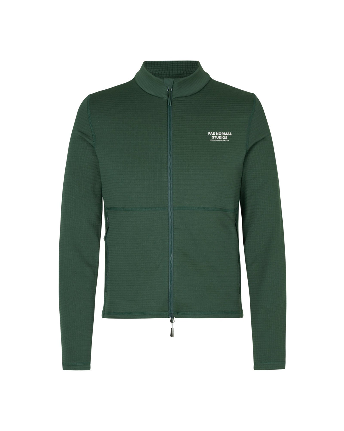 Chaqueta de forro polar Pas Normal Studios Escapism Performance Fleece en Petroleum, vista frontal #Color_Petroleum