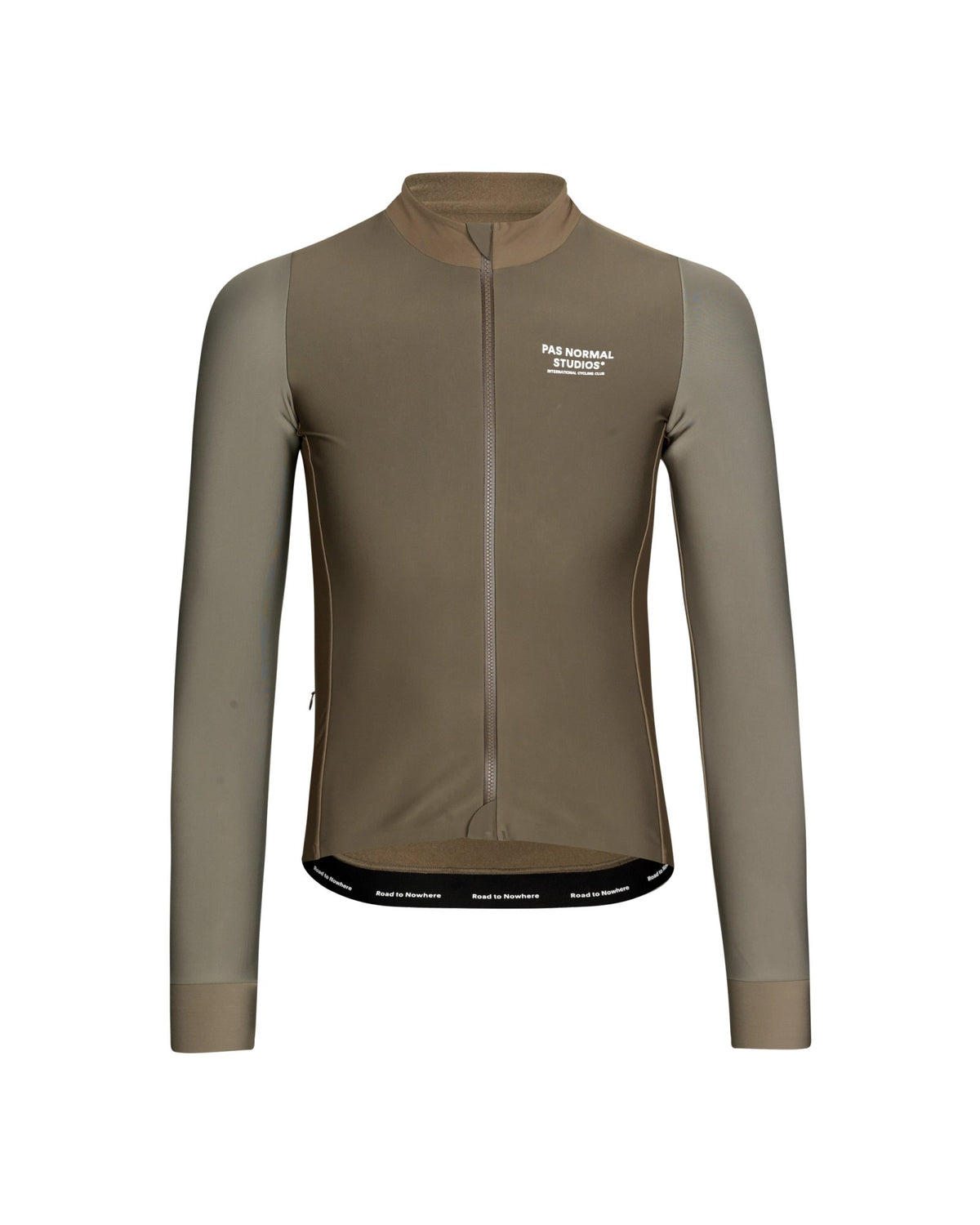 Maillot largo térmico Pas Normal Studios Mechanism Thermal en Earth / Dark Stone, vista frontal #Color_Earth / Dark Stone