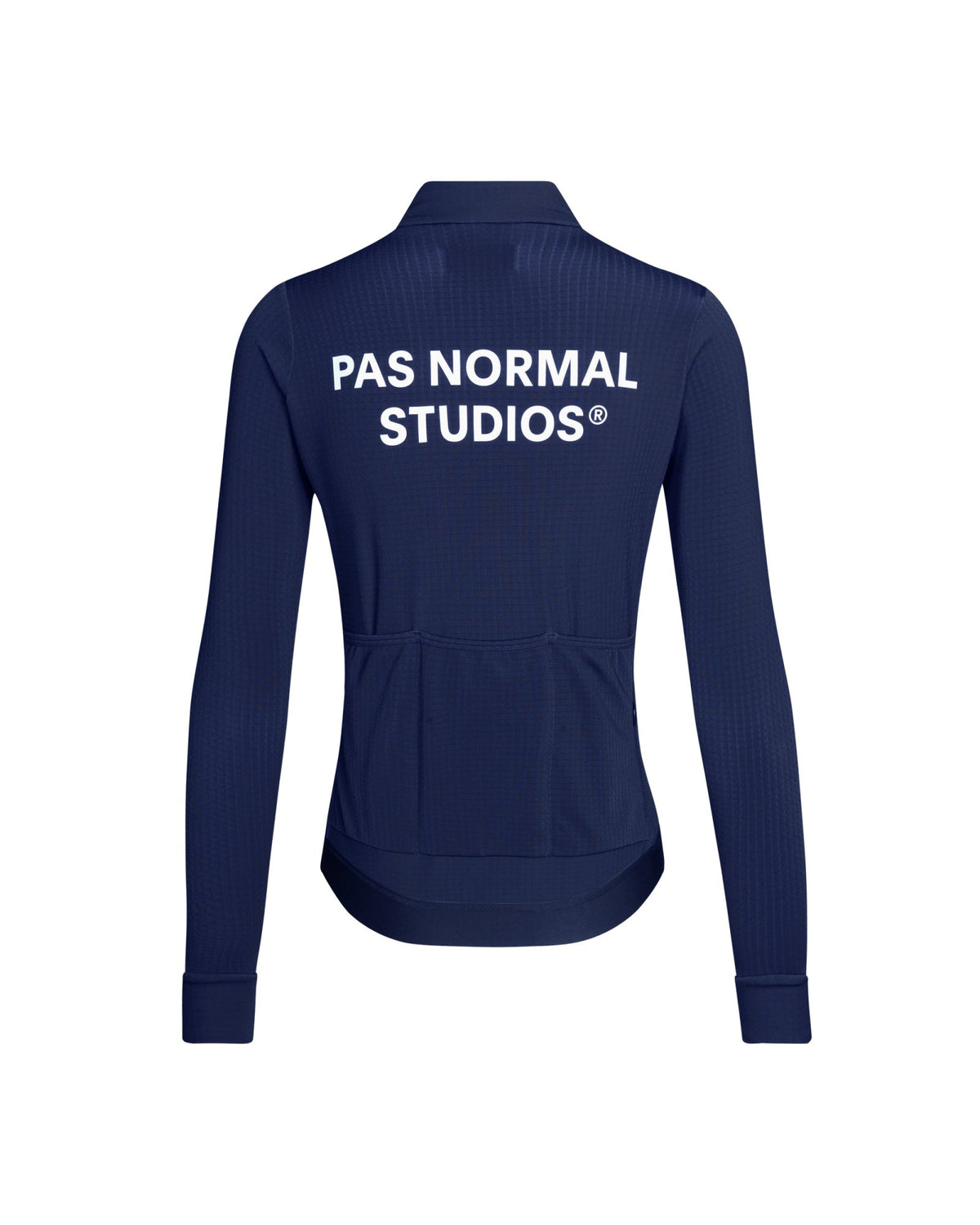 Maillot largo mujer Pas Normal Studios Essential en Navy, bodegón trasero #Color_Navy