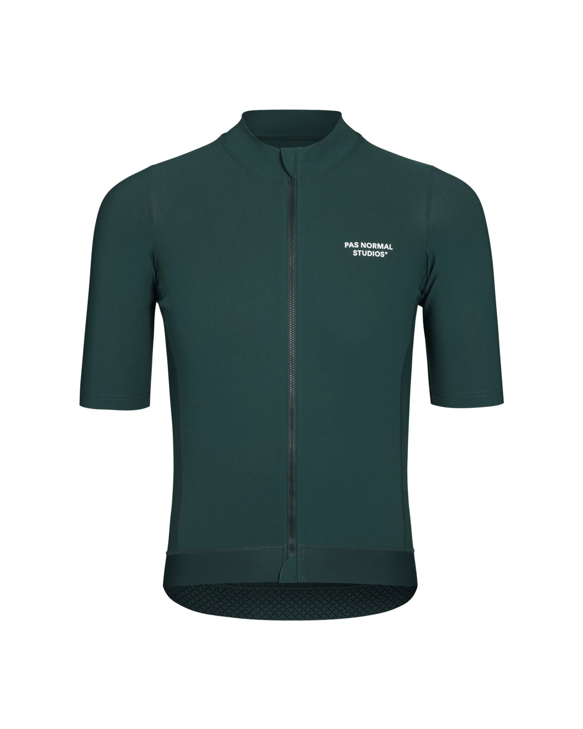 Maillot Corto Pas Normal Studios Essential en Dark Petroleum, producto plano sobre fondo #Color_Dark Petroleum