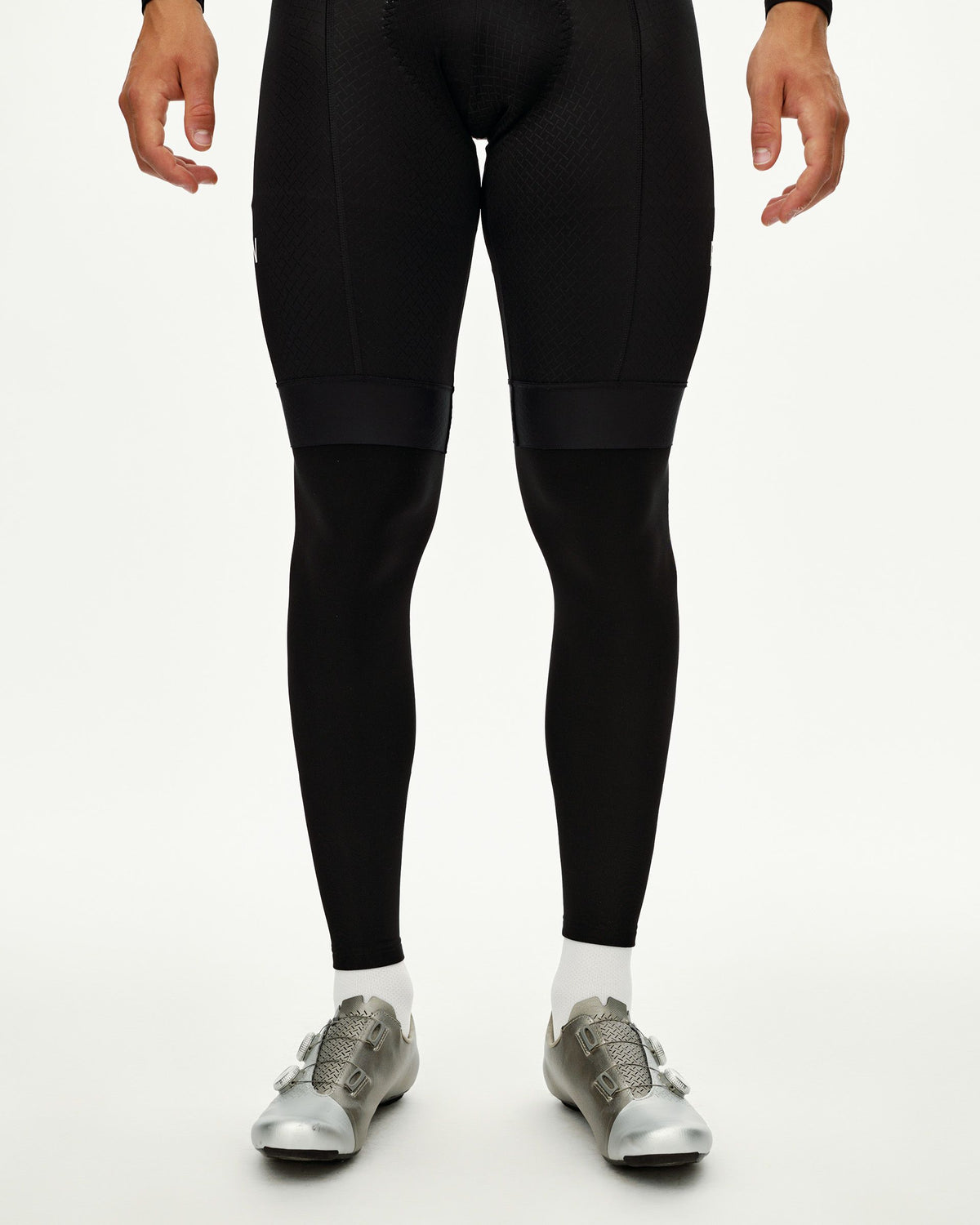 Logo Leg Warmers Black vista frontal #Color_Black