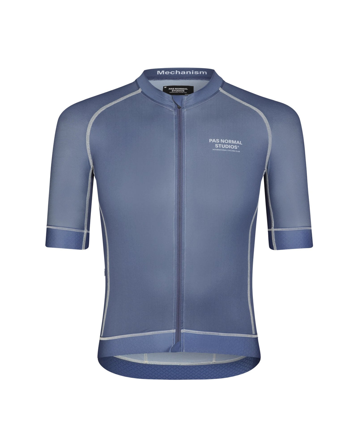 Maillot Corto Pas Normal Studios Mechanism en Light Indigo, producto plano sobre fondo #Color_Light Indigo