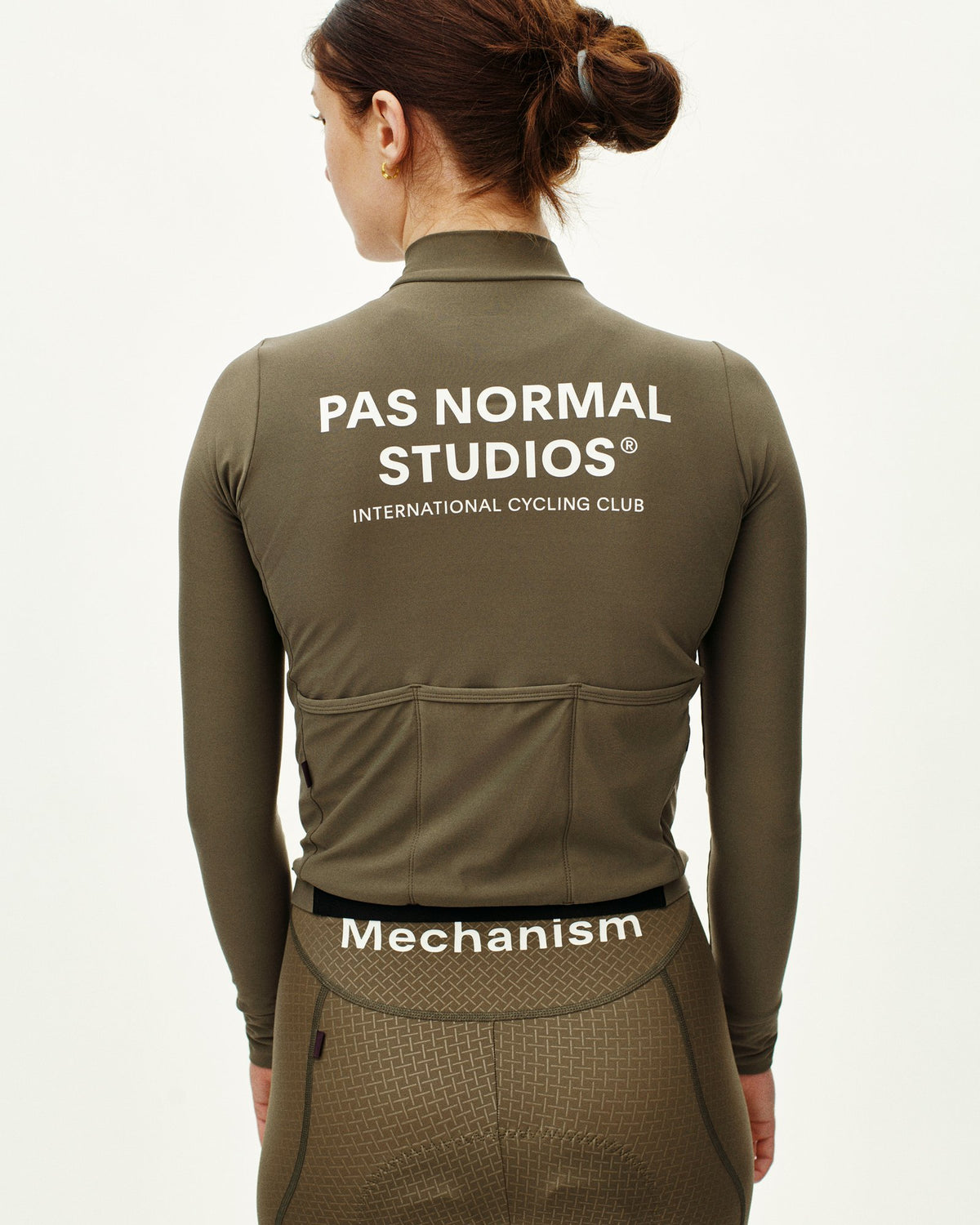 Maillot Largo Mujer Pas Normal Studios Mechanism en Mud, vista de detalle #Color_Mud