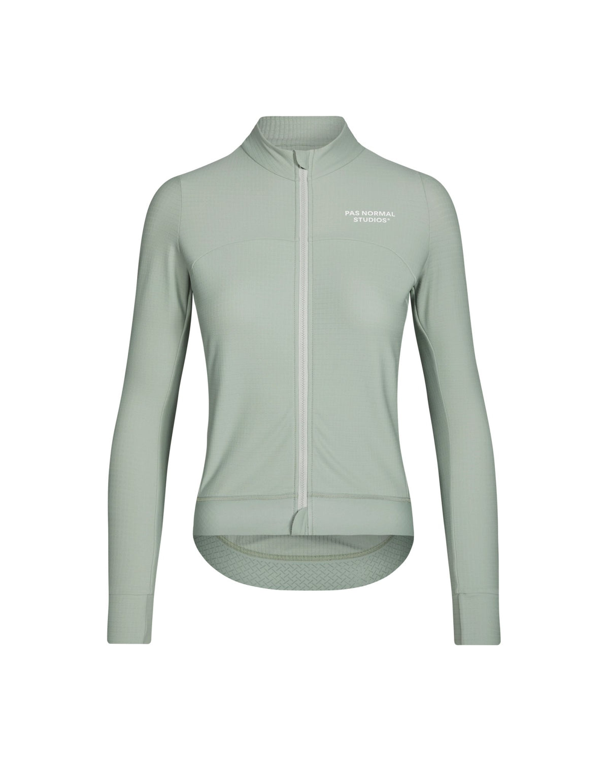 Maillot largo mujer Pas Normal Studios Essential en Celeste, bodegón frontal #Color_Celeste