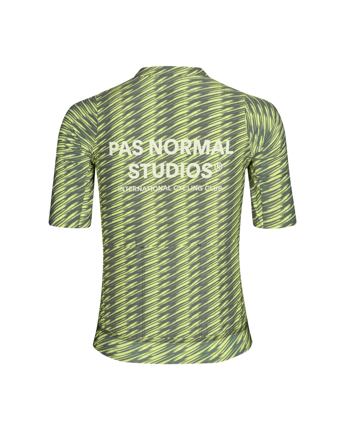 Maillot Mujer Pas Normal Studios Solitude en Dark Moss / Lime Green, vista trasera #Color_Dark Moss / Lime Green