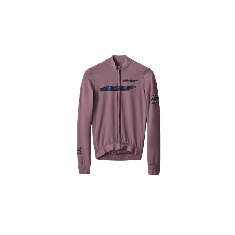 Maillot Largo Maap Evade X Thermal LS Jersey 2.0 en Raisin, producto, vista frontal #Color_Raisin
