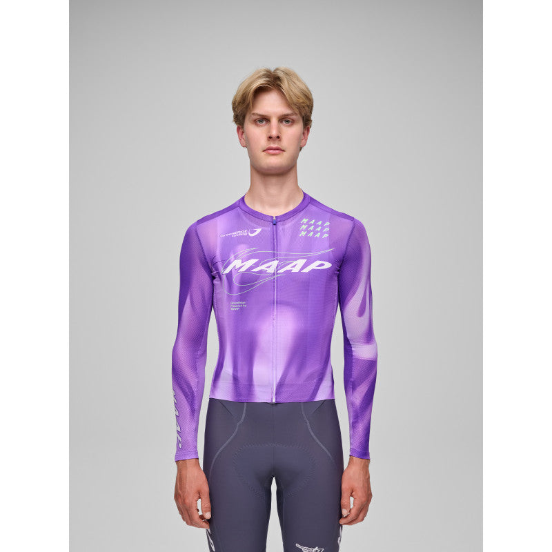 Maillot Largo Maap WorldTour 26 Pro Air LS Jersey 3.0 en Único, modelo, vista frontal #Color_Único