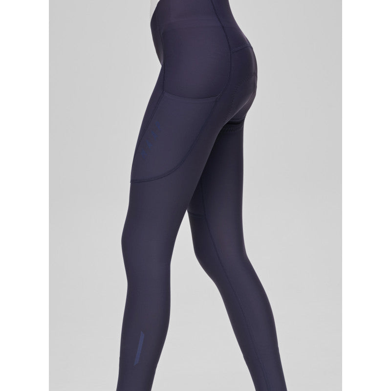 Culotte Largo Mujer Maap Team Bib Evo Cargo Tights en Deep Navy, detalle lateral #Color_Deep Navy