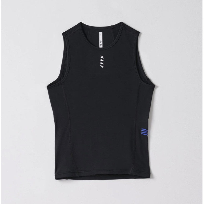 Camiseta Interior Maap Thermal Base Layer Vest en Negro, producto, vista frontal #Color_Negro