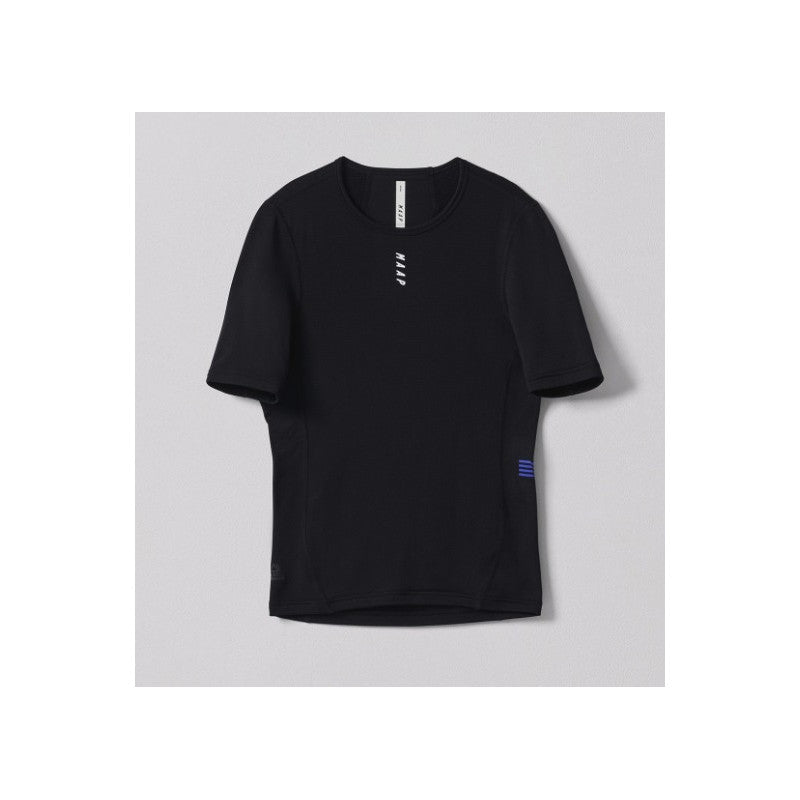 Camiseta Interior Maap Thermal Base Layer Tee en Negro, producto, vista frontal #Color_Negro
