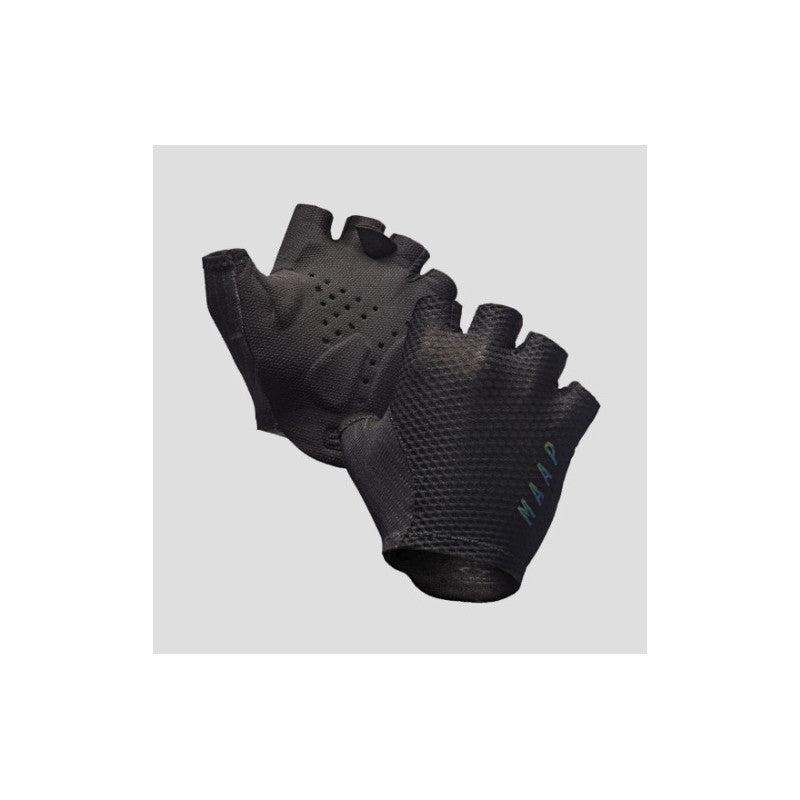 Guantes Cortos Maap Pro Race Mitts en Negro, producto, vista frontal #Color_Negro