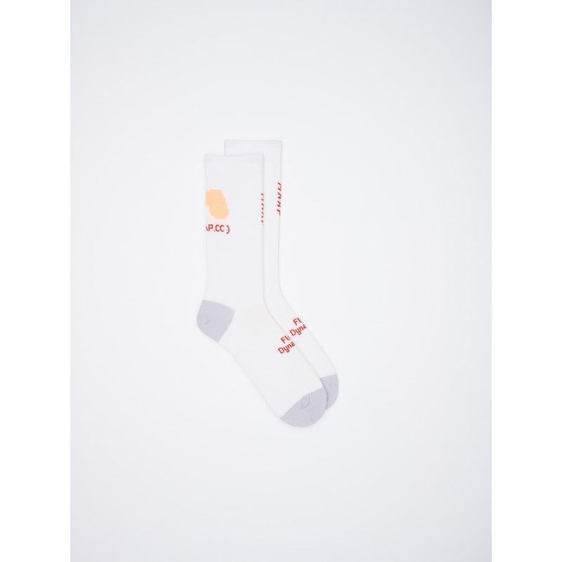 Calcetines Maap Strata Team Sock en White/Sorbet, producto, vista frontal #Color_White/Sorbet