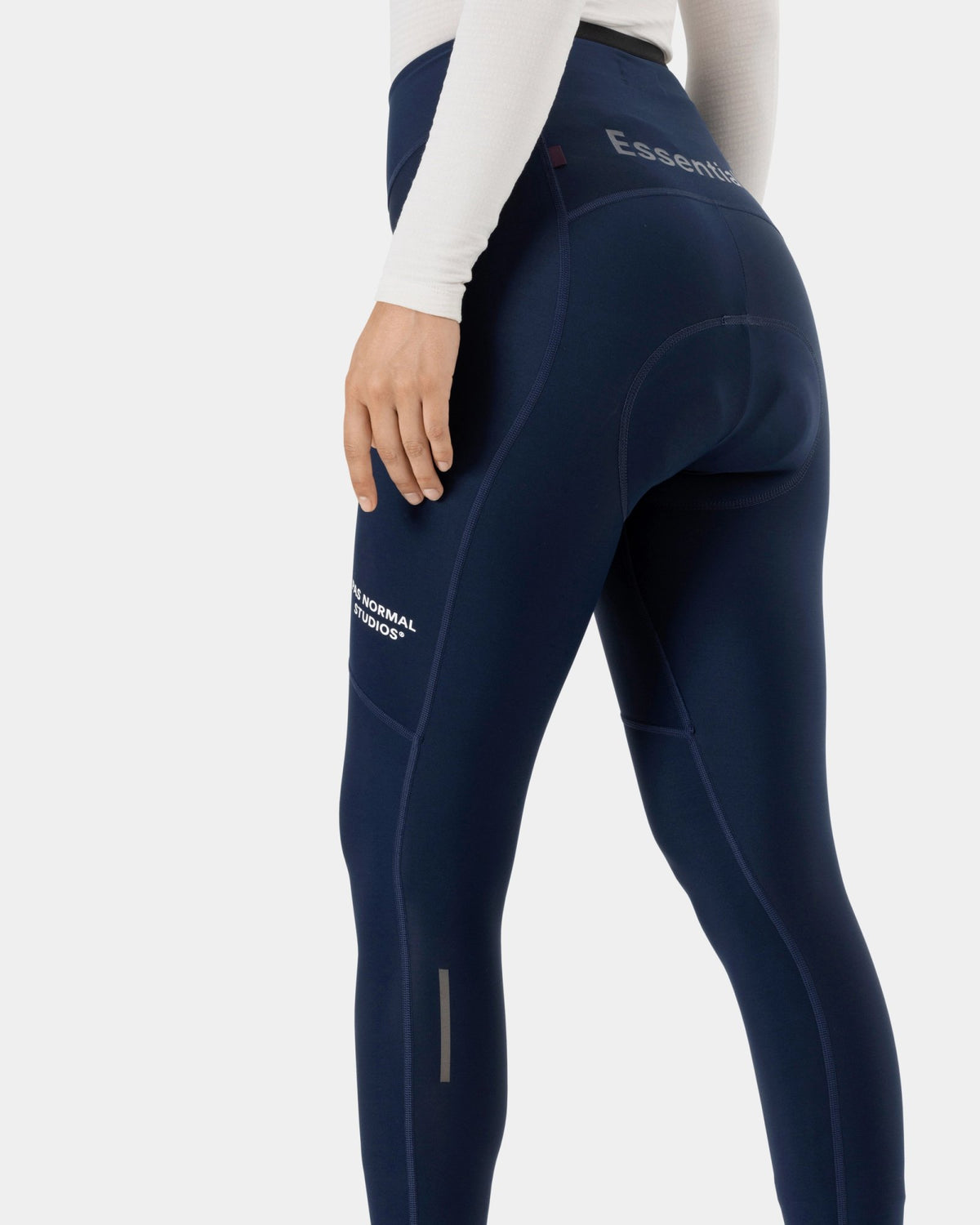 Mallas Largas Mujer PNS Essential Thermal en Navy, detalle del tejido #Color_Navy